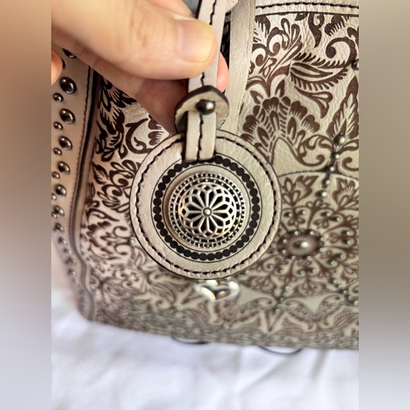 Brighton NWT Ferrara Nova Rafaela Beachwood Soft Leather Tote Boho Chic - Picture 10 of 16